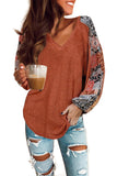 Contrast Eyelet Thermal Knit Top