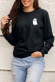 Ghost Graphic Print Long Sleeve Top
