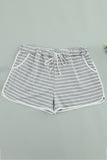 Disconnect Striped Cotton Blend Pocketed Shorts