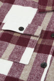 Plaid Print Pocket Women Shacket