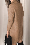 Turtleneck Long Sleeve Knitted Sweater Dress