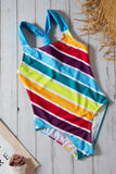 Baby Girls Multi Stripe One Piece Swimsuit