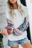Blossom Contrast Swiss Dot Knit Top