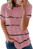 Tie-dye Stripe Casual T-Shirt