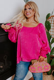 Square Neck Bishop Sleeves Shift Top