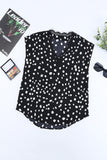 Floral Scalloped V Neck Short Sleeves Top
