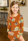 Little Girls' Floral Long Sleeve Romper