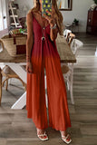 Gradient Color Spaghetti V-Neck Wide Leg Jumpsuit