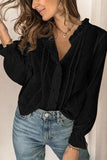 Polka Dot Ruffled Buttoned Shirt