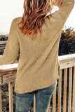 Apricot Porncorn Drop Shoulder Pullover Knit Sweater