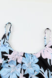 Palm Leaves Print Spaghetti Strap Wide Leg jumpsuit
