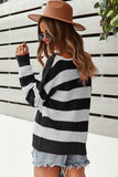 Striped Colorblock Knit Sweater