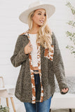 Leopard Cow Print Patchwork Buttoned Shirt Jacket