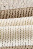 V-neck Knitted Lantern Sleeve Pullover Sweater