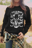 Beige Babe 90's Print Long Sleeve Graphic Sweatshirt