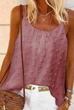 Spaghetti Straps Swiss Dot Textured Tank