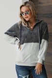 Colorblock Furry Hoodie