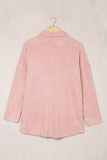 Plush Button Down Pocketed Shirt Jacket