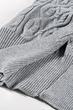 Cable Knit Open Front Long Cardigan
