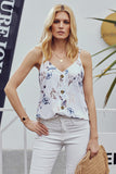 Floral Print Button Up Tank Top