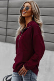 Quilted Patch Half Zipper Sweatshirt