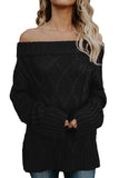 Wine Off The Shoulder Winter Sweater