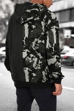 Camo Colorblock Men's Hoodie with Kangaroo Pocket