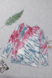 Tie Dye Print Long Sleeve Top