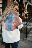 Tie-dye Fluffy Fleece Pullover Sweatshirt