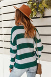 Striped Colorblock Knit Sweater