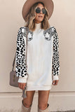 Turtleneck Leopard Print Mini Dress