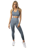 Criss Cross Bra and High Waist Leggings Sports Wear