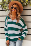 Striped Colorblock Knit Sweater