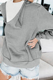 Long Sleeve Zipped Front Pocketed Hoodie with Fleece