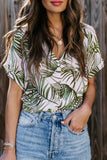 Printed Button Front Top