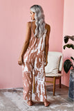 Spaghetti Strap Tie Dye Baggy Long Pants Romper