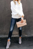 Housewarming Cable Knit Balloon Sleeve Sweater