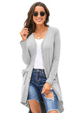 Selected Button Pocketed High Low Cardigan