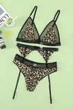 Lace Mesh Patchwork Bralette Lingerie Set