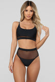 The Weekend Two-piece Mesh Patchwork Bikini