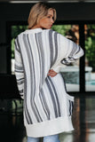 Pocketed Cotton Blend Cardigan