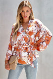 Floral Wrap Kimono Blouse