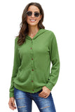 Open Front Pocket Button Knit Cardigan Coat