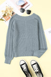Solid Off Shoulder Knit Pullover Sweater