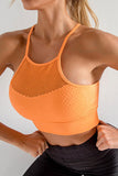 Mesh Splicing Textured Active Sports Bra