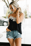 Black Lace Detail Cami