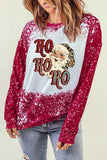 Ho Ho Ho Father Christmas Bleached Print Sweatshirt