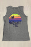 Beer Me Casual Black Tank