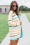 Rainbow Striped Cardigan