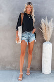 Plain Relaxed Fit Crew Neck Pullover Sweatshirt